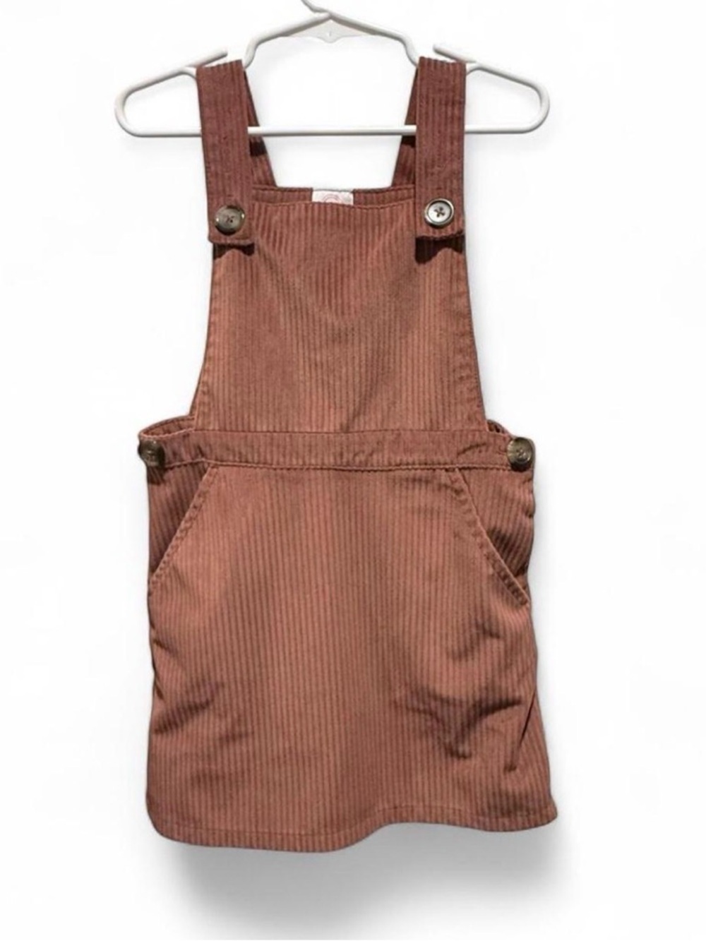 wonder nation Corduroy Overall Dress - Rust Brown
